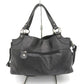 ESTINE (エスティーヌ) ハンドバッグ ESTINE　2way レザーハンドバッグ　ブラック