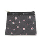 LeSportsac (レスポートサック) トートバッグ Lesportsac　EVER TOTE　2wayトートバッグ　ブラック　小花柄　同柄ポーチ付き　3802 美品