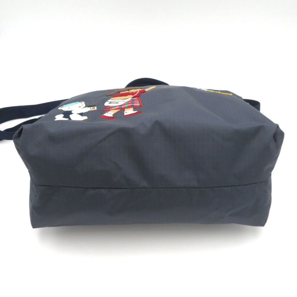 ファミリア トートバッグ Familiar×Lesportsac　2wayトートバッグ　ネイビー 美品