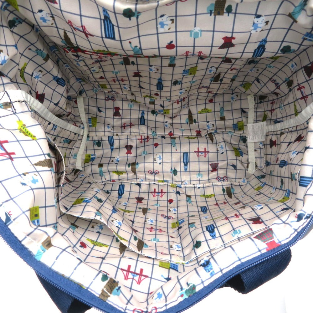 ファミリア トートバッグ Familiar×Lesportsac　2wayトートバッグ　ネイビー 美品