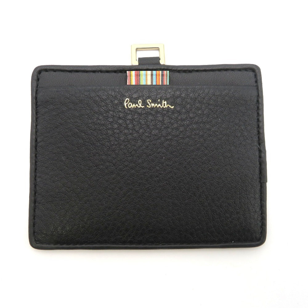 Paul Smith (ポール・スミス) その他小物 Paul Smith　ＩＤカードホルダー　PSC613　ブラック×マルチストライプ　名刺入れ 美品