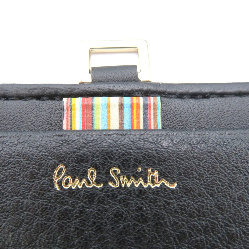 Paul Smith (ポール・スミス) その他小物 Paul Smith　ＩＤカードホルダー　PSC613　ブラック×マルチストライプ　名刺入れ 美品