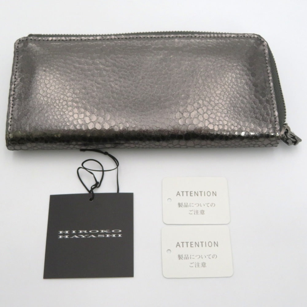 HIROKO HAYASHI (ヒロコ ハヤシ) 長財布 HIROKO HAYASHI　ガトーパルド　L字ファスナー長財布　グレー 美品