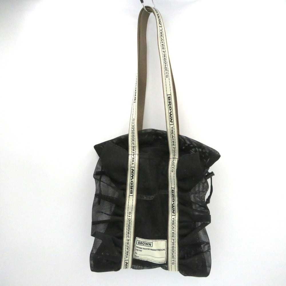 BROWNTHEATREPRODUCTS ブラウンシアタープロダクツ トートバッグ 別注 メッシュフリルシューズバッグ ブラック BL231046