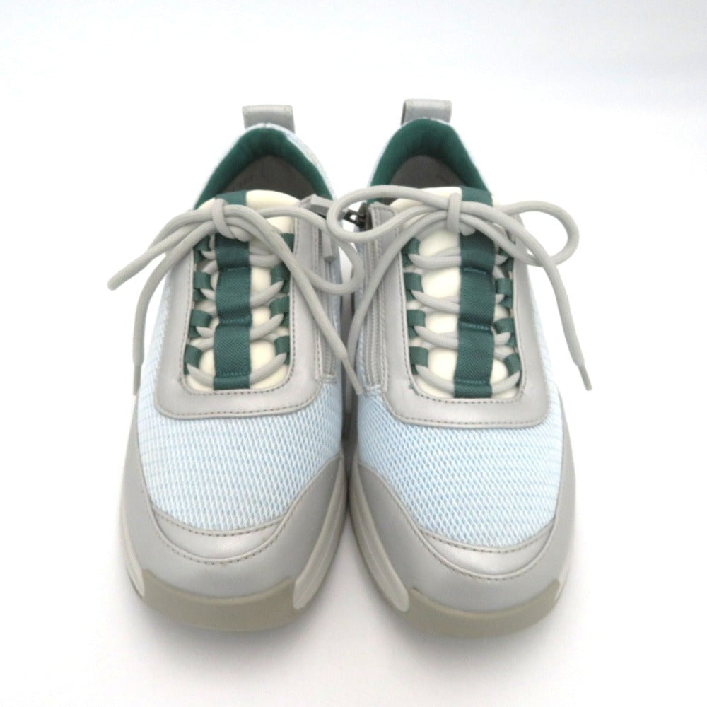 fitfit (フィットフィット) スニーカー fitfit WoW10　外反母趾　メッシュレースアップジップスニーカー　85306　ライトブルー　23.0cm 長さ26.5cm 美品