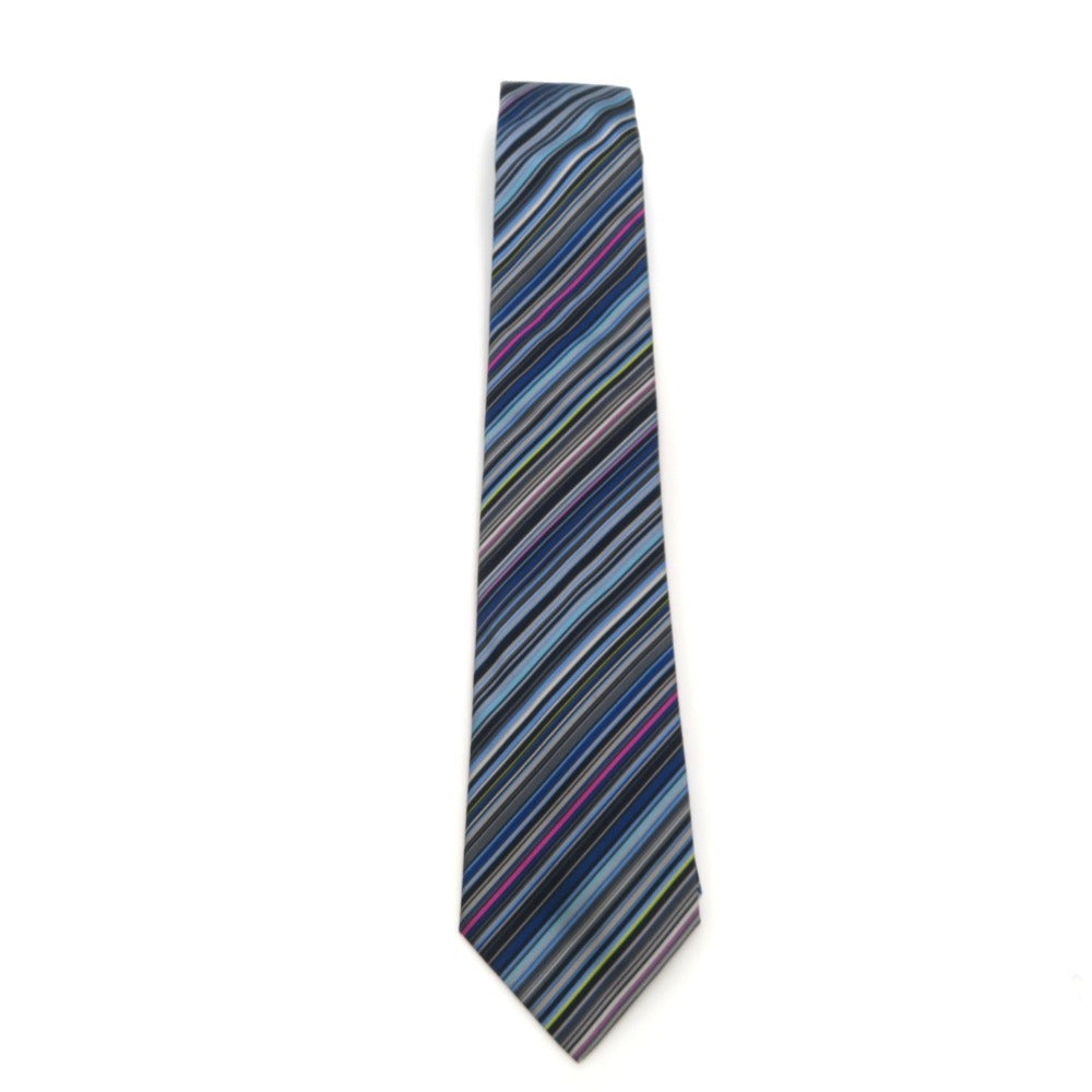 PAUL SMITH COLLECTION (ポールスミスコレクション) ネクタイ Paul Smith　ネクタイ　マルチカラー レジメンタルストライプ　ブルー　 長さ140cm 未使用品