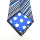 PAUL SMITH COLLECTION (ポールスミスコレクション) ネクタイ Paul Smith　ネクタイ　マルチカラー レジメンタルストライプ　ブルー　 長さ140cm 未使用品