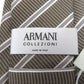 ARMANI COLLEZIONI (アルマーニコレッツォーニ) ネクタイ ARMANI COLLEZIONI　ネクタイ　レジメンタルストライプ　350021　ブラウン×グレー 長さ140cm 未使用品