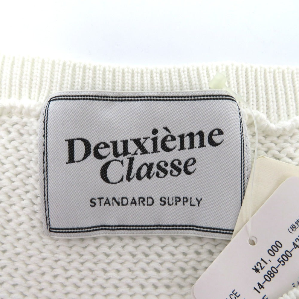 Deuxieme Classe (ドゥーズィエムクラス) ニット DEUXIEME CLASS　ピマクールコード プルオーバー　ニット　ホワイト　 未使用品