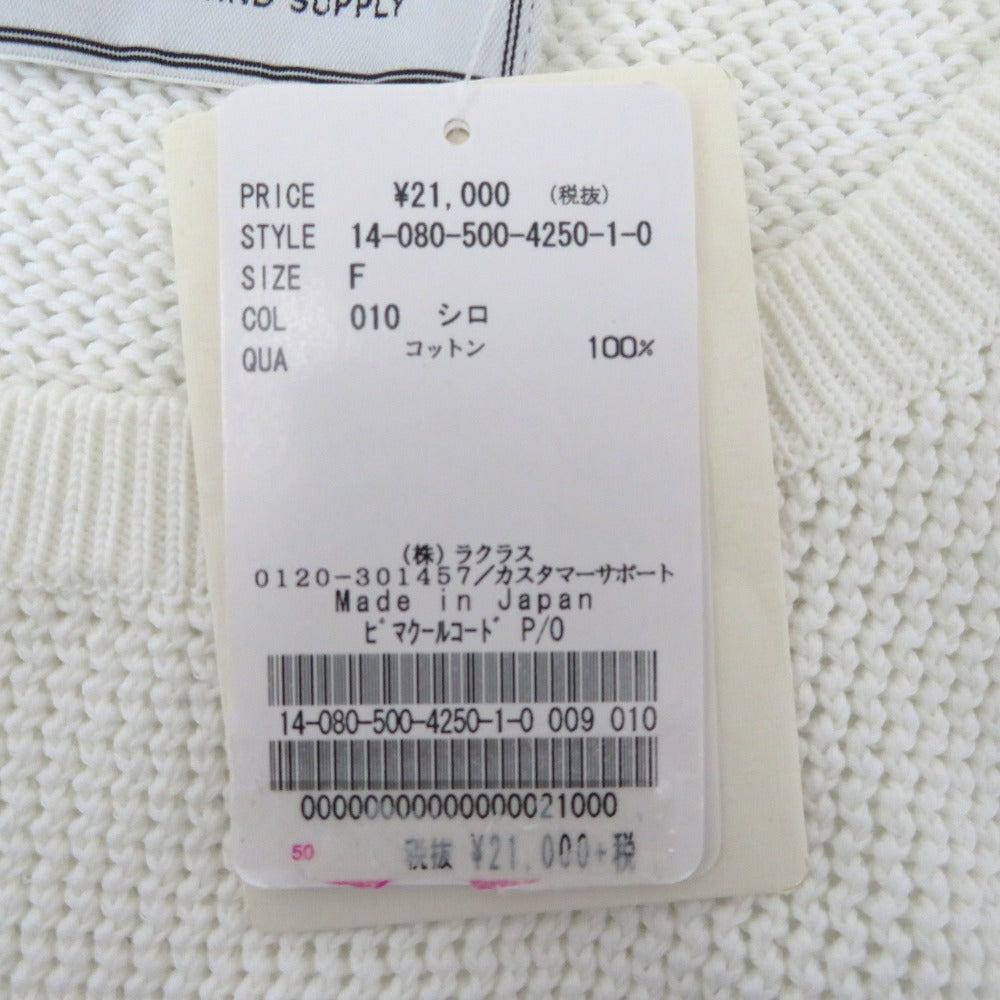 Deuxieme Classe (ドゥーズィエムクラス) ニット DEUXIEME CLASS　ピマクールコード プルオーバー　ニット　ホワイト　 未使用品