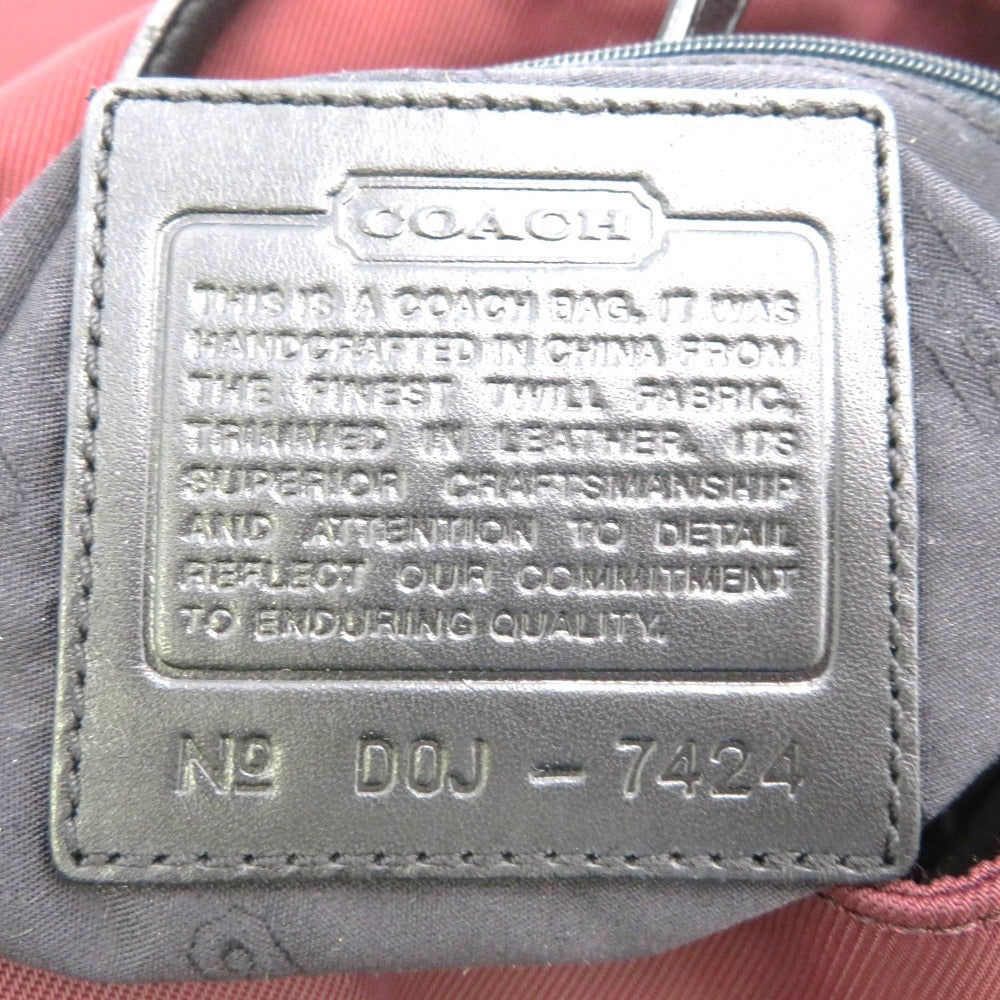 COACH (コーチ) ショルダーバッグ COACH　ワンショルダーバッグ　ボルドー　7424 美品