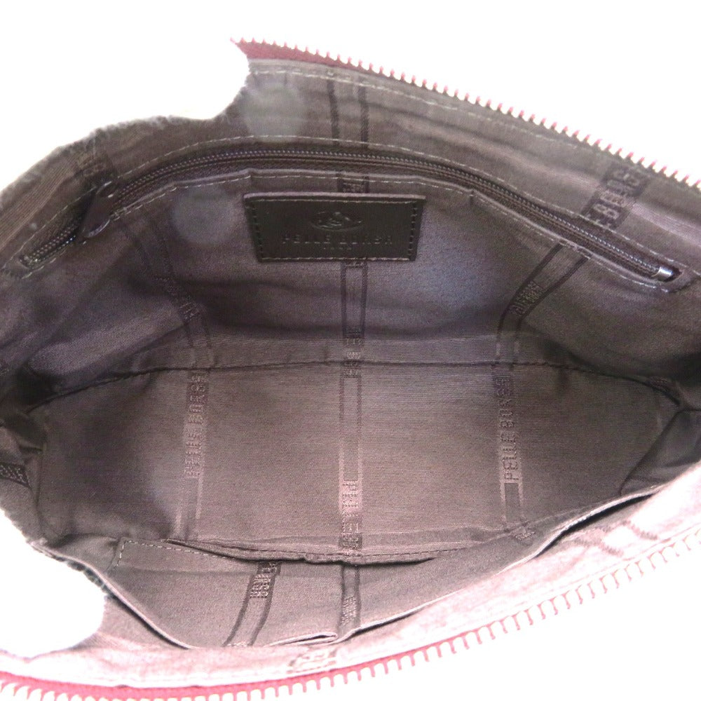 PELLE BORSA (ペレボルサ) ショルダーバッグ PELLE BORSA　2wayレザーショルダーバッグ　ボルドー　レッド 美品