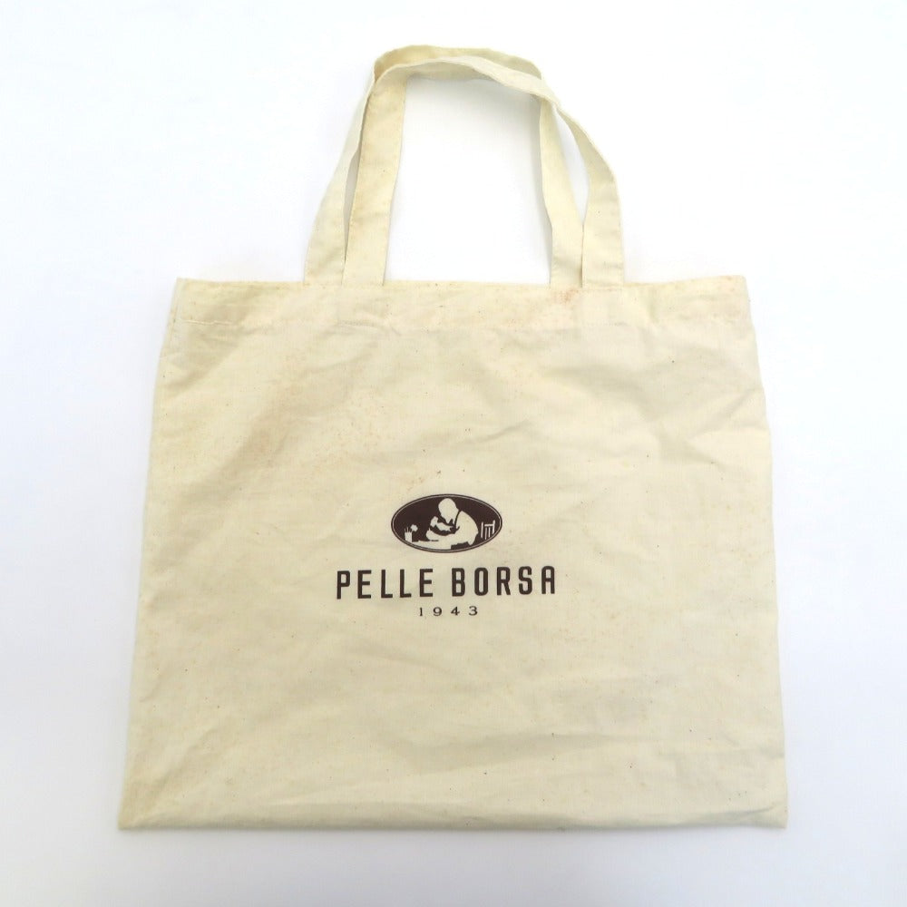 PELLE BORSA (ペレボルサ) ショルダーバッグ PELLE BORSA　2wayレザーショルダーバッグ　ボルドー　レッド 美品