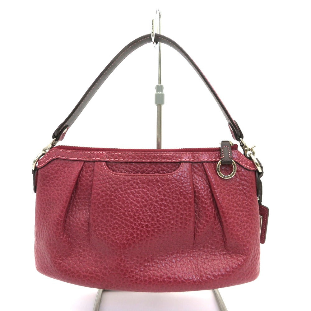 PELLE BORSA (ペレボルサ) ショルダーバッグ PELLE BORSA　2wayレザーショルダーバッグ　ボルドー　レッド 美品