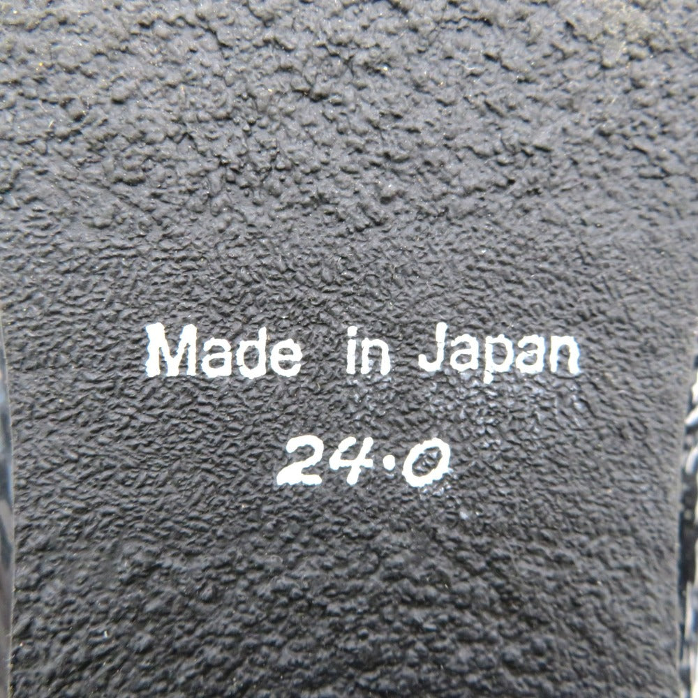Recipe (レシピ) レザーシューズ Recipe　ビット付きローファー　シワエナメルブラック　24.0cm　RP-253 長さ25.5cm 美品