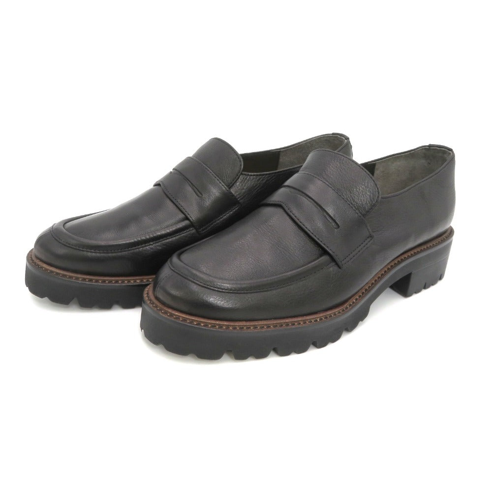 MARGARET HOWELL idea (マーガレットハウエル アイデア) レザーシューズ MARGARET HOWELL idea　タンクソール ペニーローファー　ブラック　23.5cm　2845B 長さ26.5cm 美品