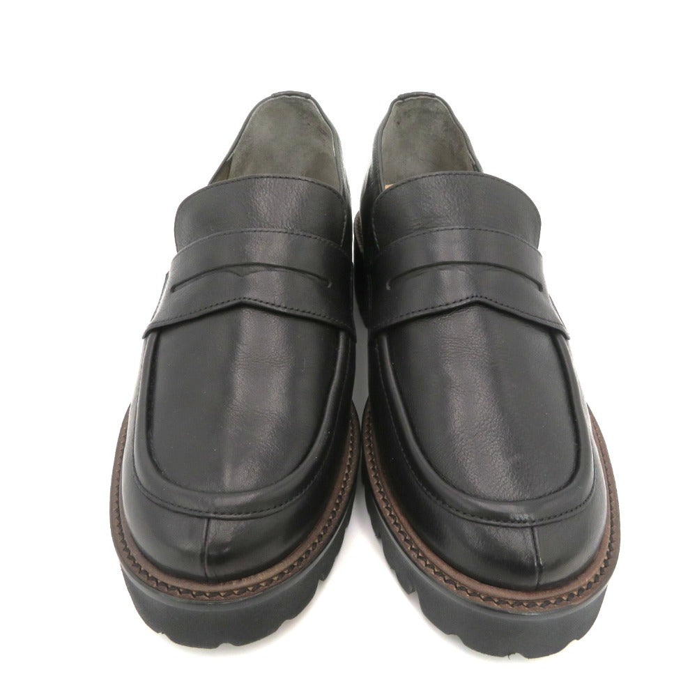 MARGARET HOWELL idea (マーガレットハウエル アイデア) レザーシューズ MARGARET HOWELL idea　タンクソール ペニーローファー　ブラック　23.5cm　2845B 長さ26.5cm 美品