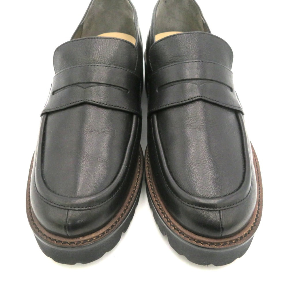MARGARET HOWELL idea (マーガレットハウエル アイデア) レザーシューズ MARGARET HOWELL idea　タンクソール ペニーローファー　ブラック　23.5cm　2845B 長さ26.5cm 美品