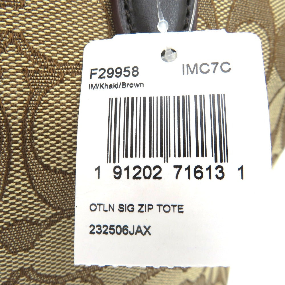 COACH (コーチ) トートバッグ COACH　シグネチャーキャンバストートバッグ　ベージュ　F29958 未使用品