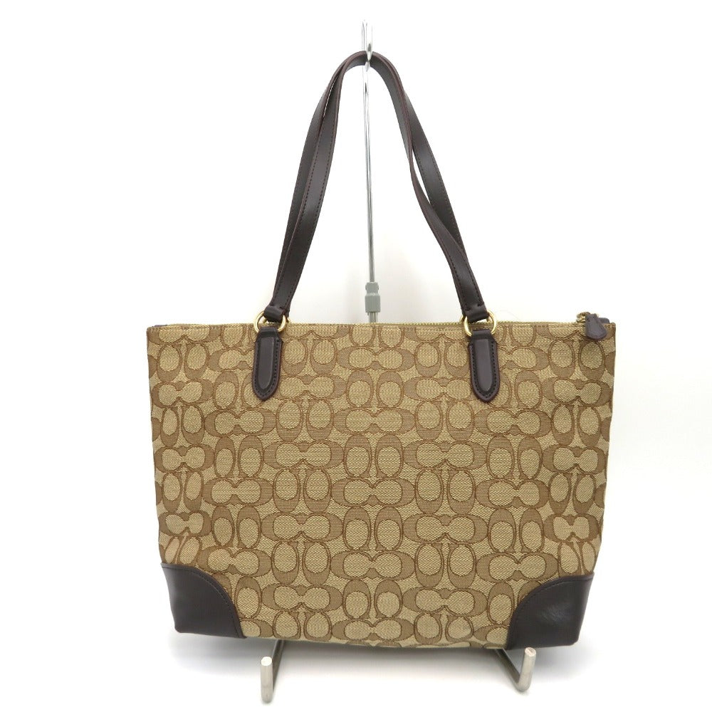 COACH (コーチ) トートバッグ COACH　シグネチャーキャンバストートバッグ　ベージュ　F29958 未使用品