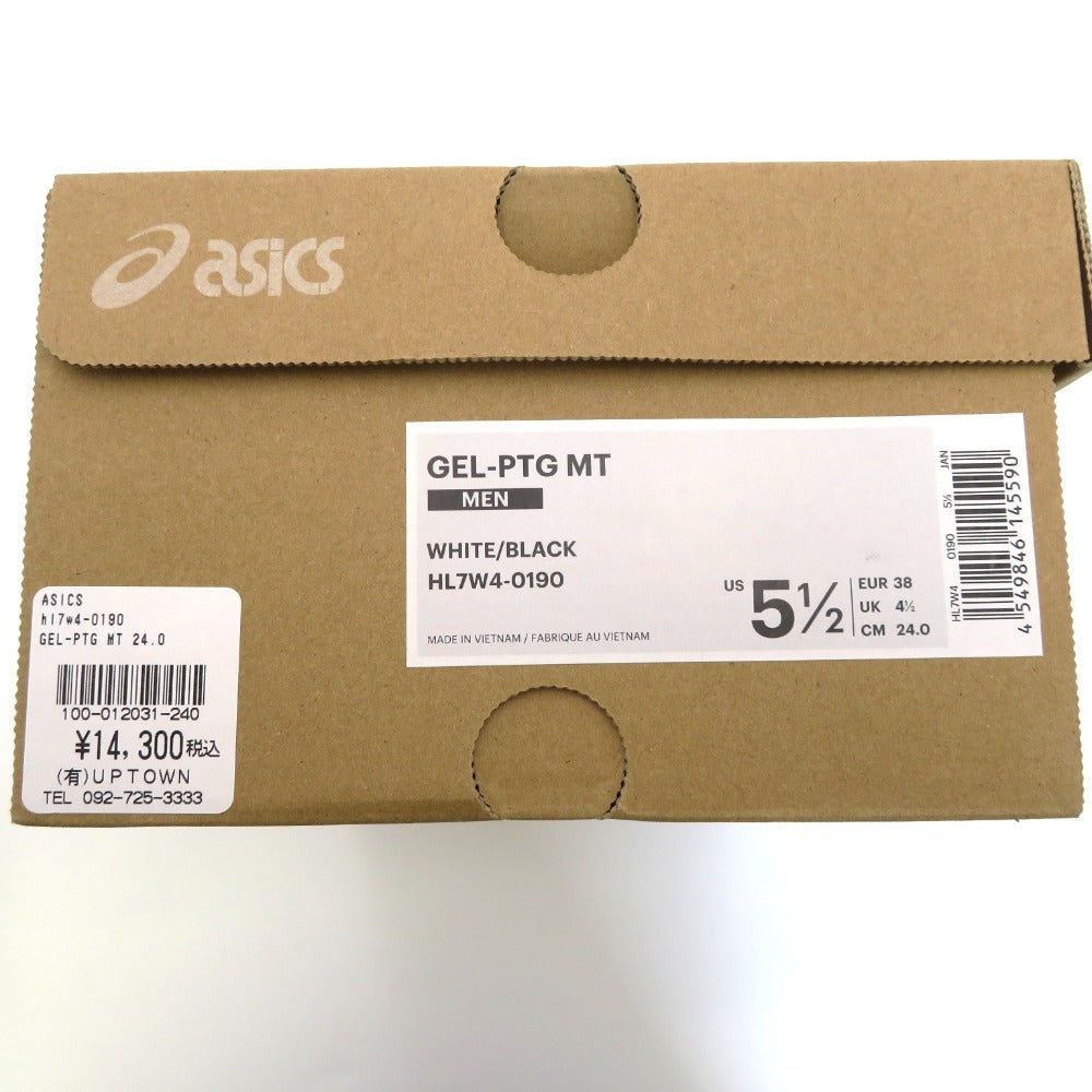 asics アシックス スニーカー asics GEL-PTG MT　ゲル ポイントゲッター　ホワイト×ブラック　24.0cm　HL7W4-0190 HL7W4-0190