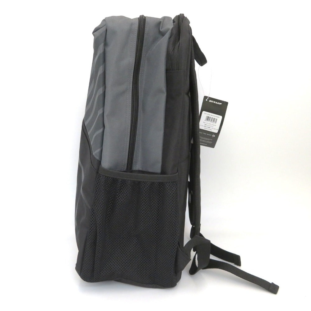 DUNLOP (ダンロップ) リュック DUNLOP　テニスバッグ（ラケット2本収納可）　ブラック×グレー　DTC-2032-084 未使用品
