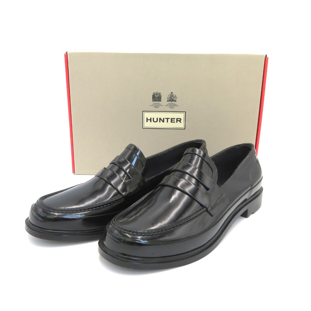 HUNTER (ハンター) レインシューズ HUNTER　コインローファー レインシューズ　REFINED PENNY LOAFER GLOSS　ブラック　27.0cm　MFF9107RGL 美品