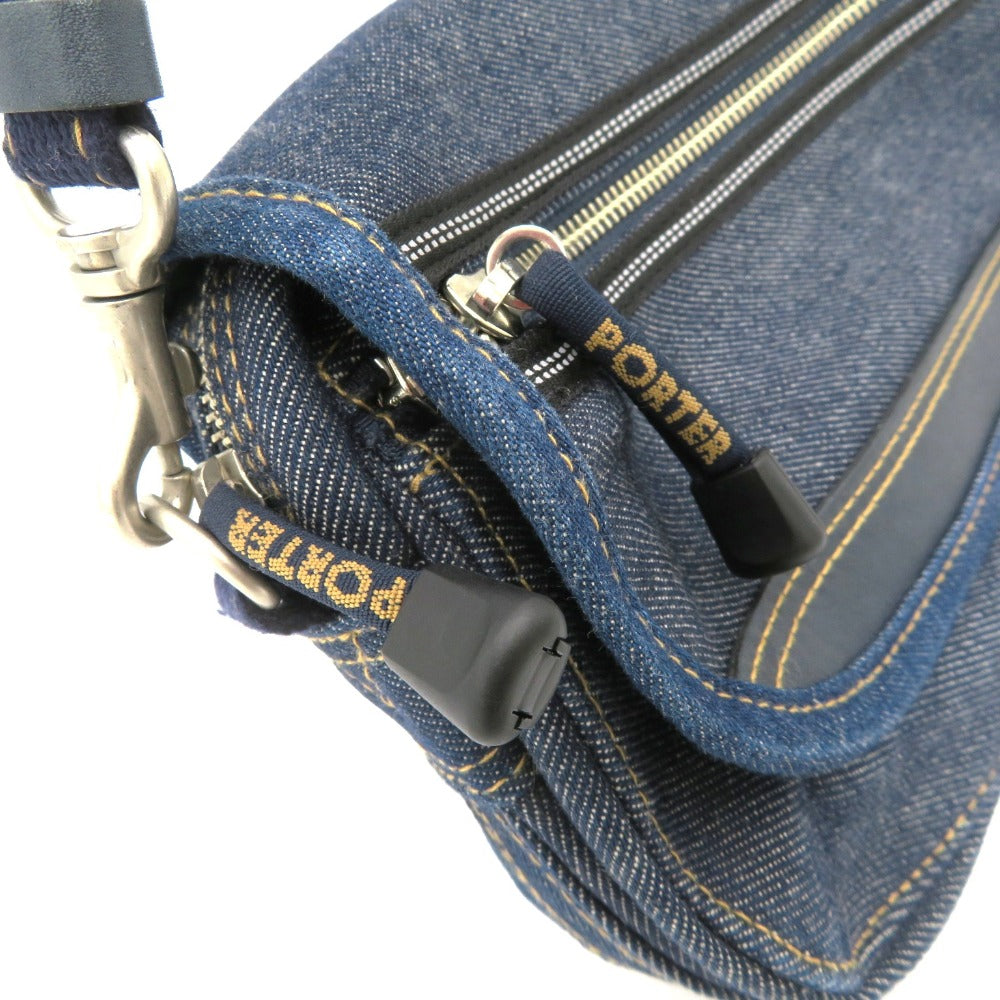 PORTER (ポーター) ショルダーバッグ PORTER　ビンテージデニム　3wayショルダーバッグ　ブルーデニム 美品