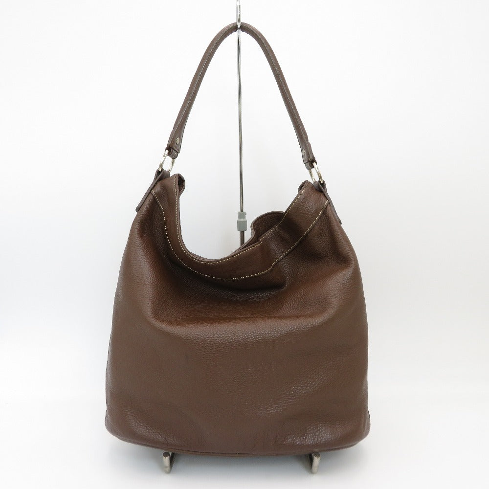 Longchamp (ロンシャン) ショルダーバッグ LONGCHAMP　レザー ワンショルダーバッグ　ブラウン　本革