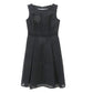 LANVIN COLLECTION (ランバン コレクション) ワンピース LANVIN COLLECTION　ノースリーブワンピース　シースルーボーダー　ブラック　38　2931306 美品