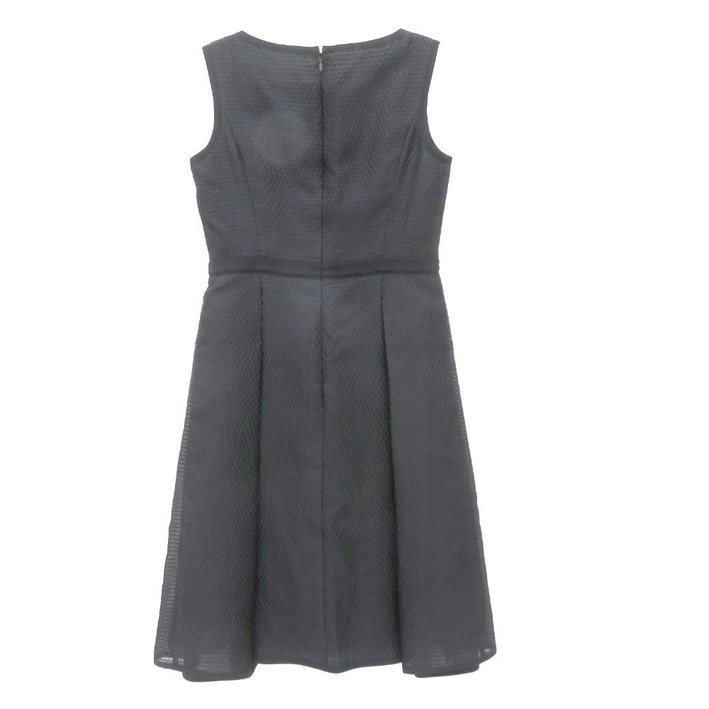 LANVIN COLLECTION (ランバン コレクション) ワンピース LANVIN COLLECTION　ノースリーブワンピース　シースルーボーダー　ブラック　38　2931306 美品