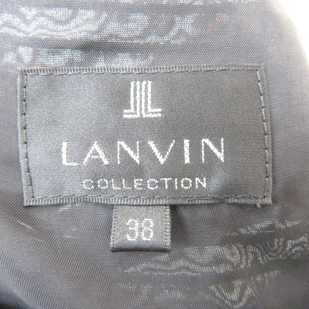 LANVIN COLLECTION (ランバン コレクション) ワンピース LANVIN COLLECTION　ノースリーブワンピース　シースルーボーダー　ブラック　38　2931306 美品