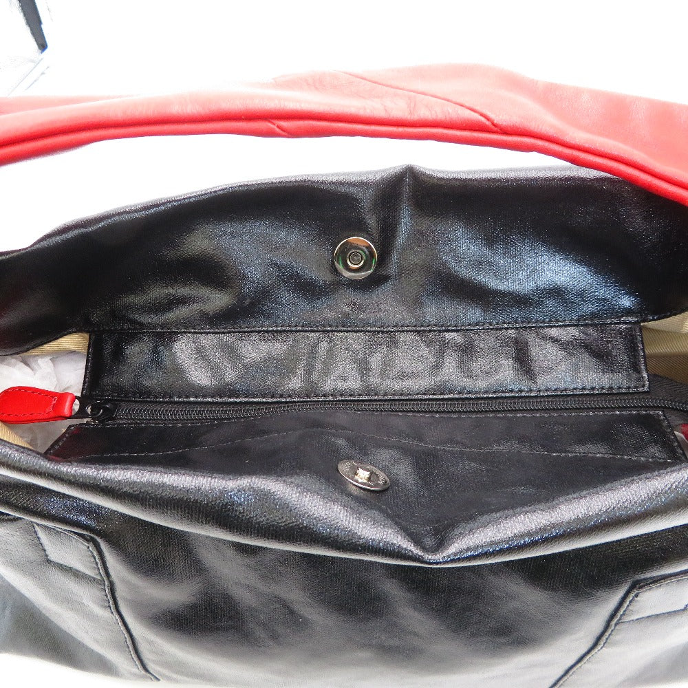 Kitamura (キタムラ) ショルダーバッグ Kitamura2　ワンショルダーバッグ　ブラック×レッド 美品