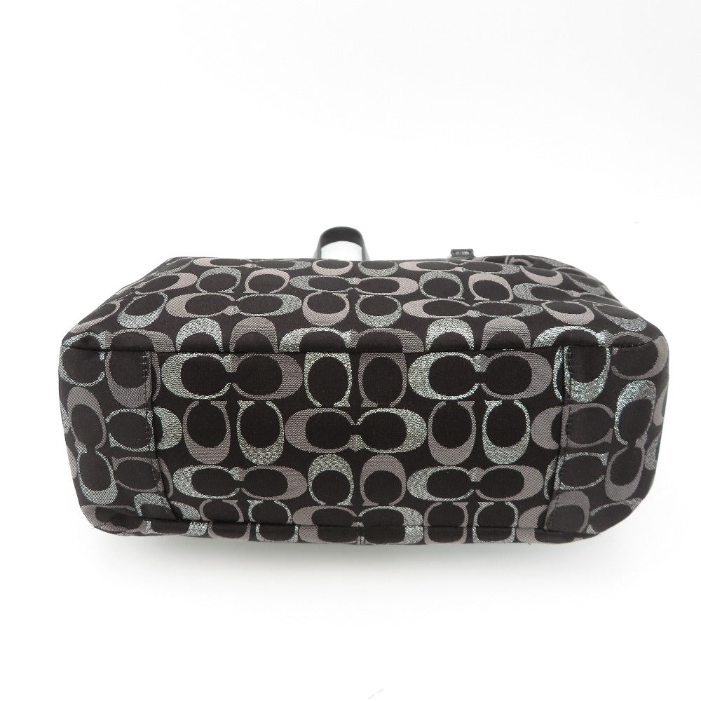 COACH (コーチ) トートバッグ COACH　シグネチャー　トートバッグ　ブラック　F18106 F18106 美品