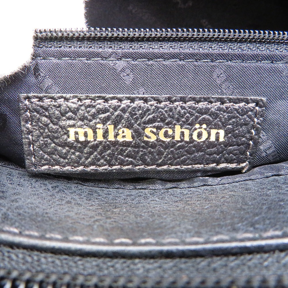 mila schon (ミラショーン) ハンドバッグ mila schon　ハンドバッグ　ブラック　オールレザー 美品
