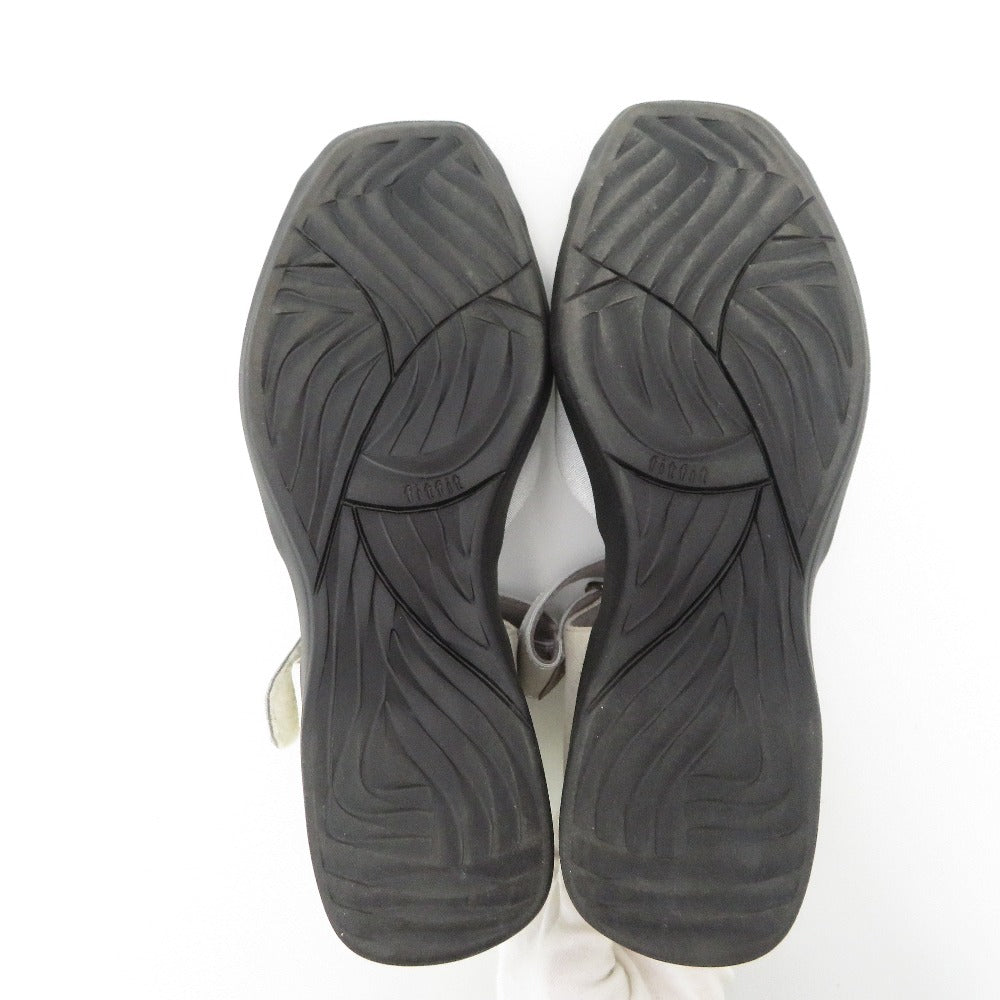 fitfit (フィットフィット) サンダル fitfit　軽量ヒールストレッチ カバーサンダル　グレー×シルバー　23.5cm　85104 85104 長さ24.5cm 美品