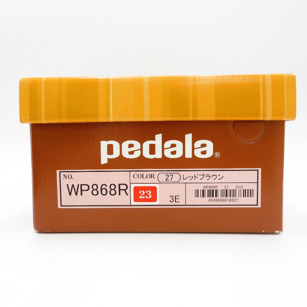 PEDALA (ペダラ) レザーシューズ pedala　asics walking　ペダラ ウォーキングシューズ　レッドブラウン　23.0cm　WP868R-27 長さ25.5cm 未使用品