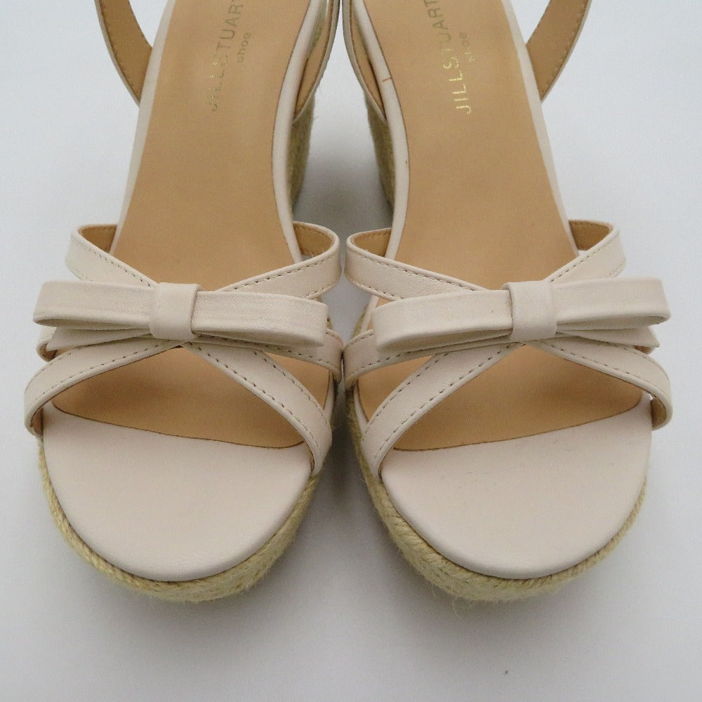 JILLSTUART (ジルスチュアート) サンダル JILL STURAT リボンモチーフプラットフォームジュートサンダル　アイボリー　23.5cm　6455 長さ21.5cm 未使用品