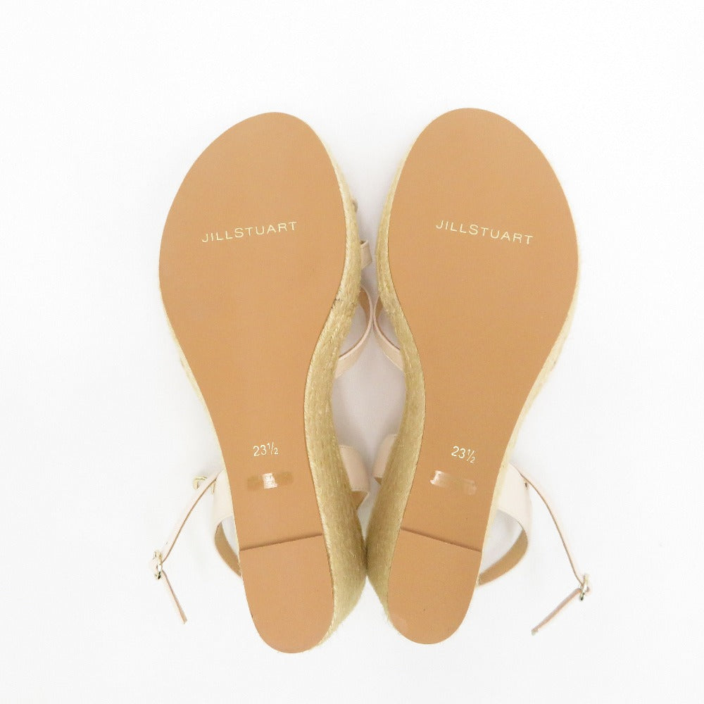 JILLSTUART (ジルスチュアート) サンダル JILL STURAT リボンモチーフプラットフォームジュートサンダル　アイボリー　23.5cm　6455 長さ21.5cm 未使用品