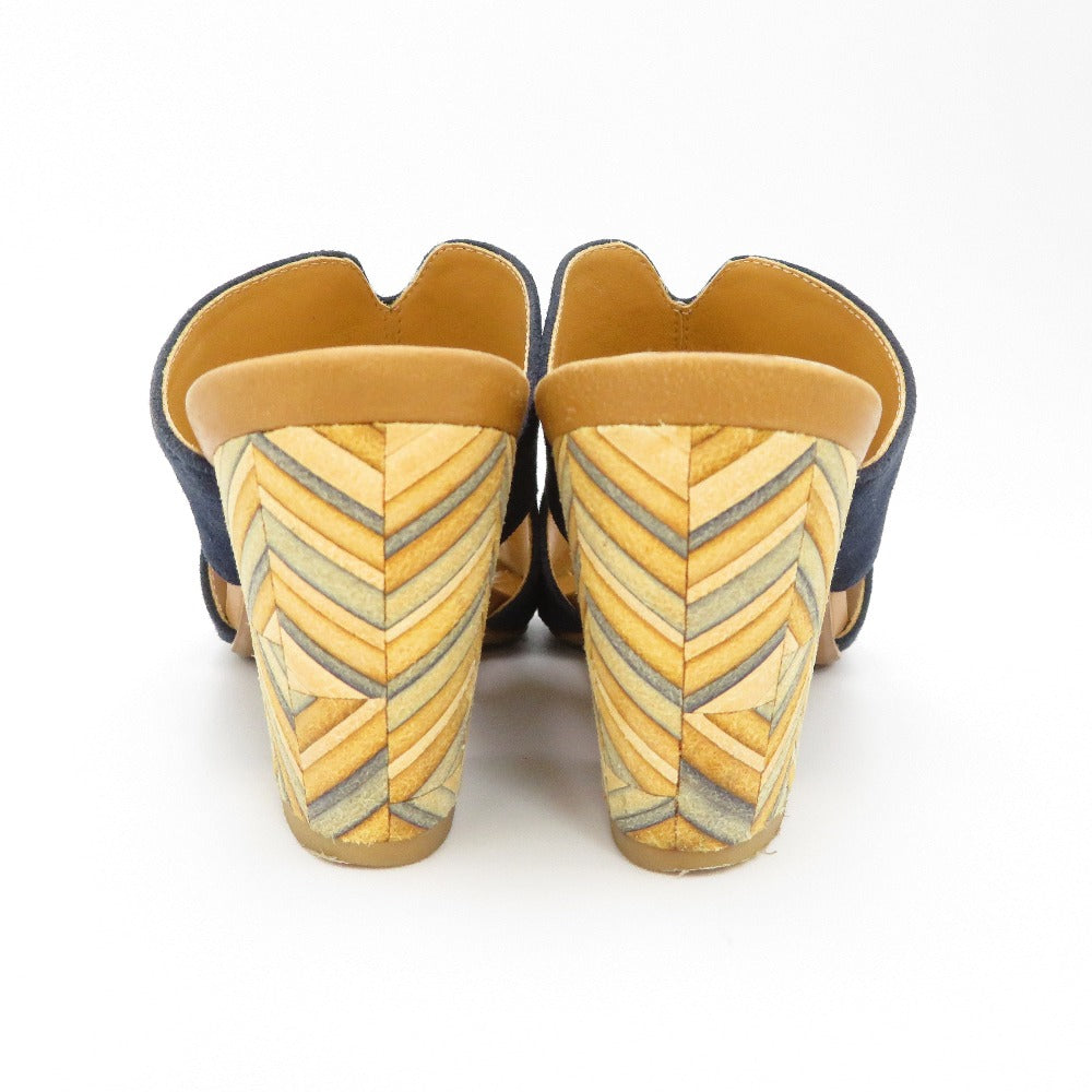 MACKINTOSH PHILOSOPHY (マッキントッシュフィロソフィー) サンダル MACKINTOSH PHILOSOPHY　カバードミュールサンダル　ネイビー スエード　S　6282 長さ21cm 美品