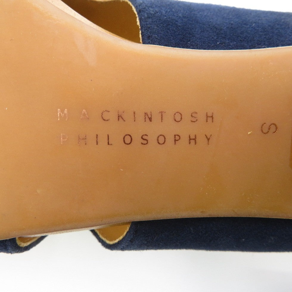 MACKINTOSH PHILOSOPHY (マッキントッシュフィロソフィー) サンダル MACKINTOSH PHILOSOPHY　カバードミュールサンダル　ネイビー スエード　S　6282 長さ21cm 美品