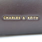 CHARLES＆KEITH (チャールズ＆キース) ショルダーバッグ CHARLES＆KEITH　Edna エドナ トートバッグ　ブラウン（ポーチ付）CK2-40270966-1 美品