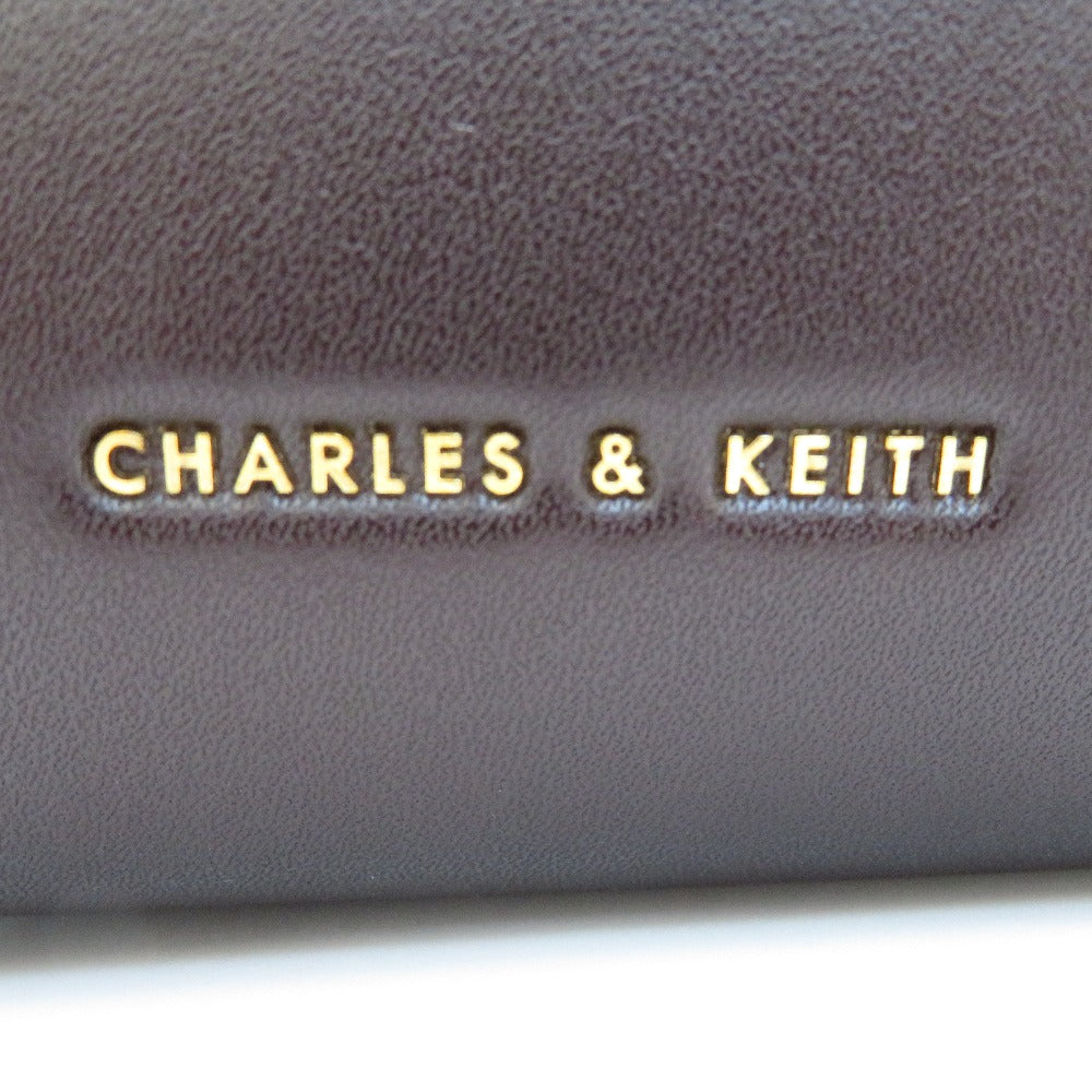 CHARLES＆KEITH (チャールズ＆キース) ショルダーバッグ CHARLES＆KEITH　Edna エドナ トートバッグ　ブラウン（ポーチ付）CK2-40270966-1 美品