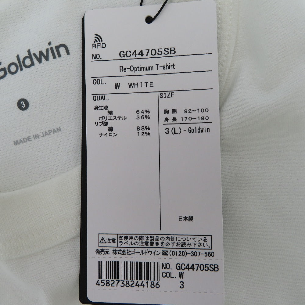 GOLDWIN (ゴールドウイン) 半袖Ｔシャツ Goldwin Re-Optimum T-shirt　3　L　ホワイト　GC44705SB　新品タグ付き GC44705SB 未使用品