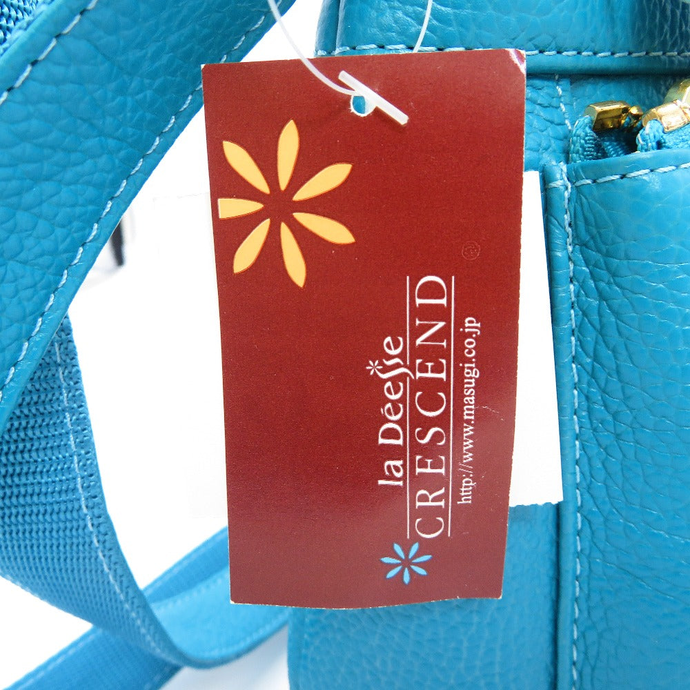 ショルダーバッグ LaDeesse CRESCEND　カーフレザー ショルダーバッグ　ブルー　新品タグ付き 未使用品