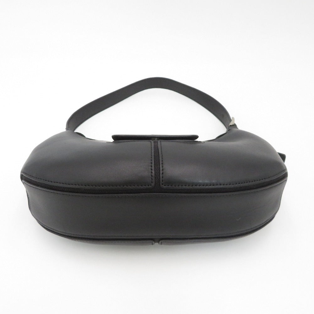 LACOSTE (ラコステ) ショルダーバッグ LACOSTE　ワンショルダーバッグ　レザー　ブラック 美品