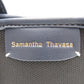 Samantha Thavasa (サマンサタバサ) トートバッグ Samantha Thavasa キャンバスデザイン 合皮スクエアトートバッグ　L　ブラック 美品
