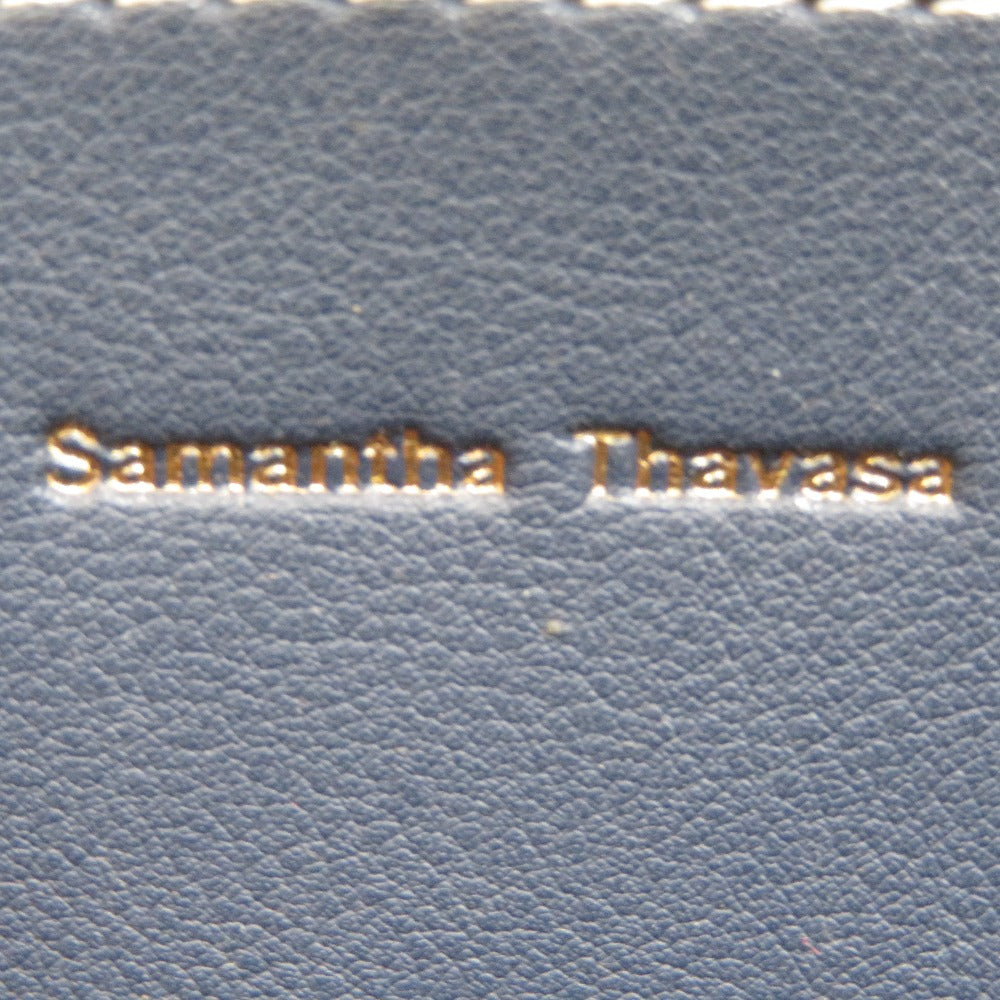 Samantha Thavasa (サマンサタバサ) トートバッグ Samantha Thavasa キャンバスデザイン 合皮スクエアトートバッグ　L　ブラック 美品