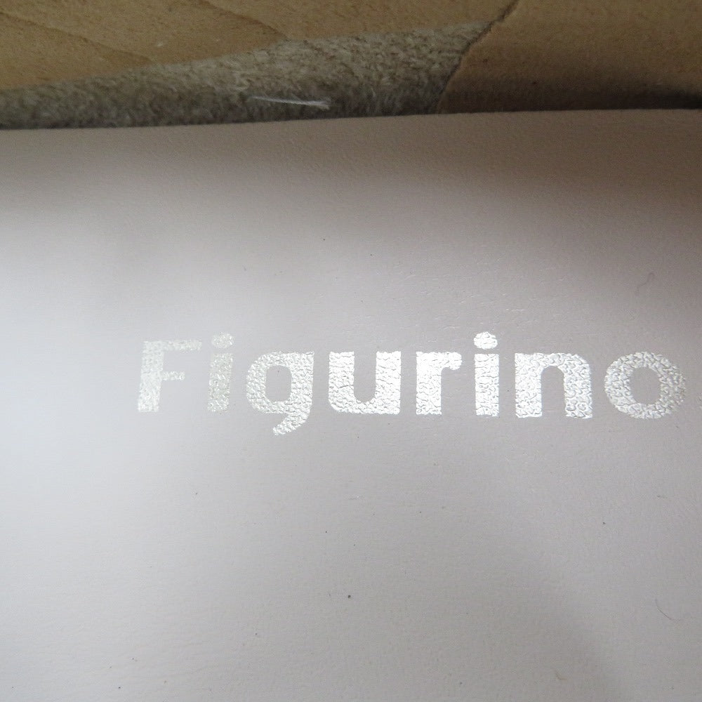 Figurino (フィグリーノ) レザーシューズ Figurino　スクエアトゥ ストラップ付スリッポン　アイスイエロー　24.0cm　FT-925 長さ25.5cm 美品