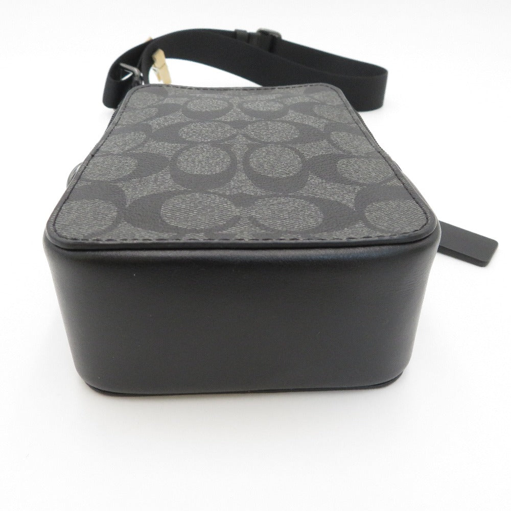 COACH (コーチ) ショルダーバッグ COACH ハンドル クロスボディ シグネチャーキャンバス ショルダーバッグ　C3146　ブラック 美品